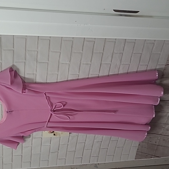 NWT GIRLS JONA MICHELLE PINK CHIFFON DRESS - Picture 6 of 7